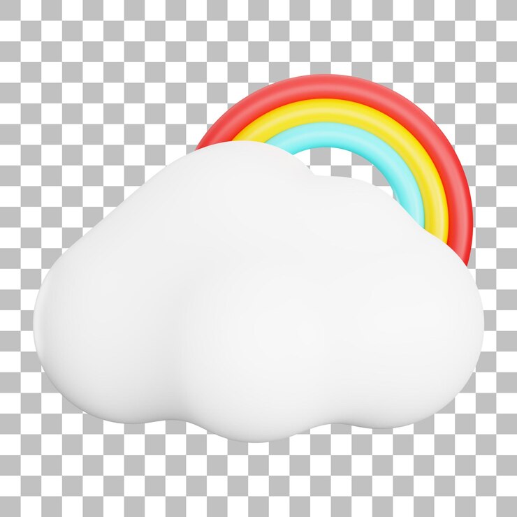 PSD ilustración del arco iris en 3d