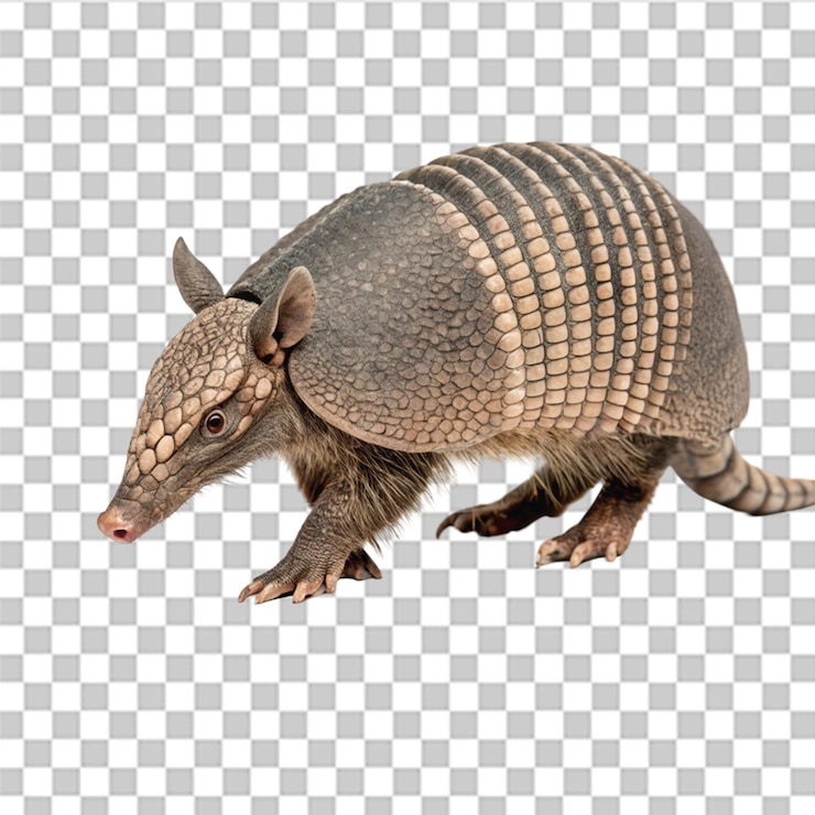 PSD ilustración de un armadillo aislado sobre un fondo transparente