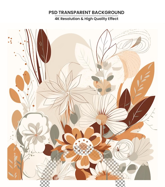 Ilustración de arte vectorial plano de ramo de flores