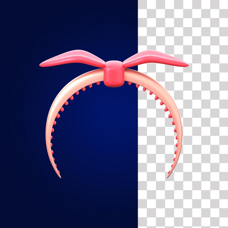 PSD ilustración de banda para el cabello 3d