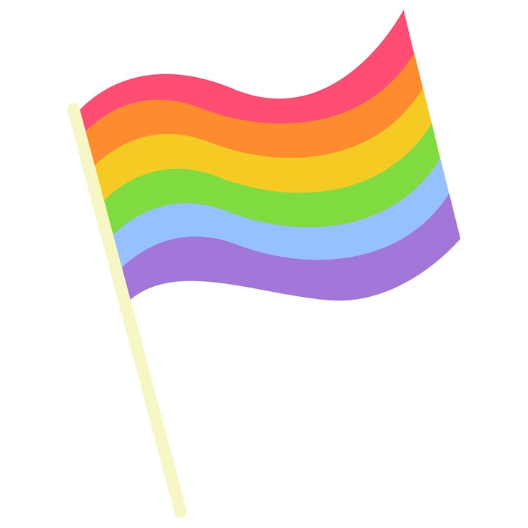 PSD ilustración de la bandera del arcoíris