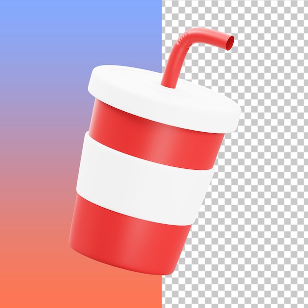 Ilustración de la bebida en 3D