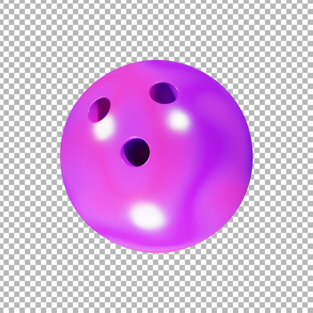 PSD ilustración de bola de bolos 3d