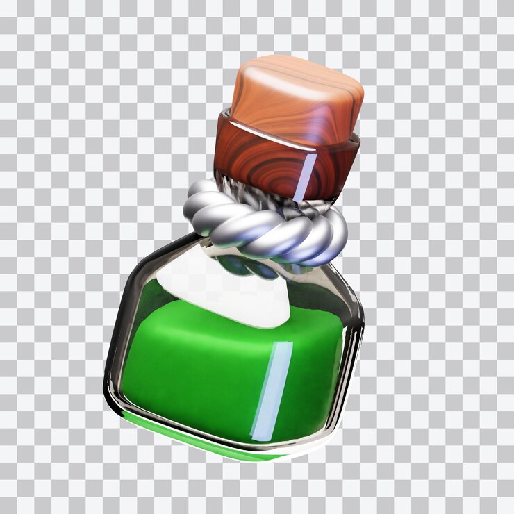 PSD ilustración de la botella de ron en 3d