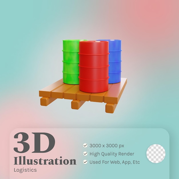 Ilustración brillante 3d