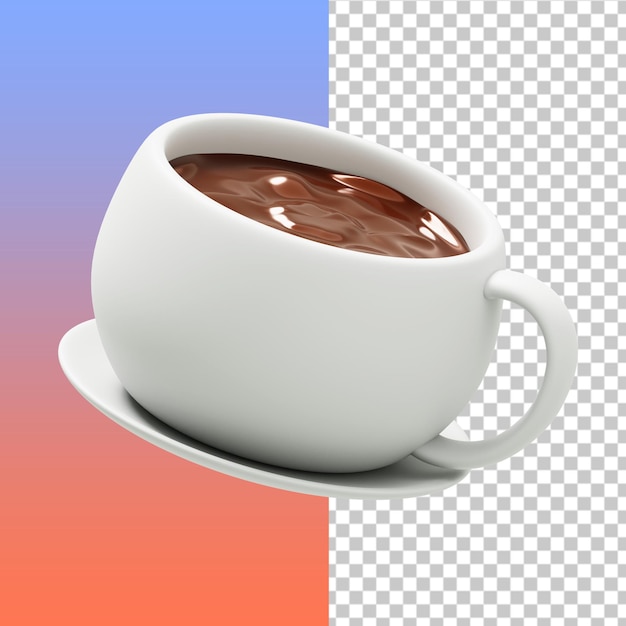 PSD ilustración de café en 3d