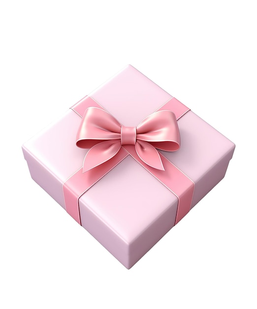 Ilustración de caja de regalo rosa de san valentín generada por ai