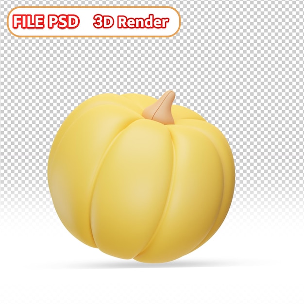 PSD ilustración de calabaza 3d