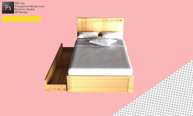 Ilustración de cama 3d