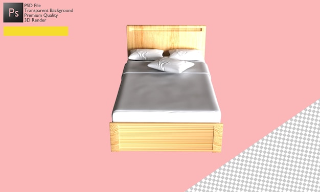 Ilustración de cama 3d