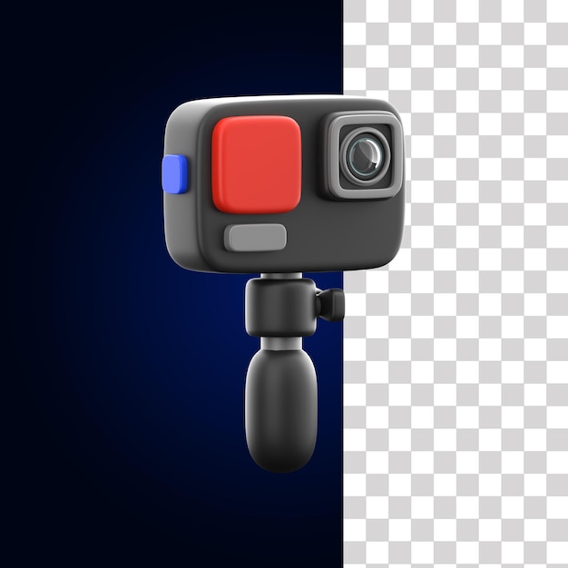 Ilustración de cámara de vlogging 3D