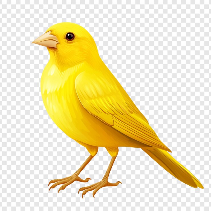 PSD ilustración del canario amarillo