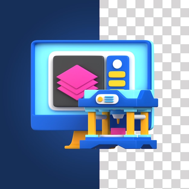 Ilustración de capas en 3D