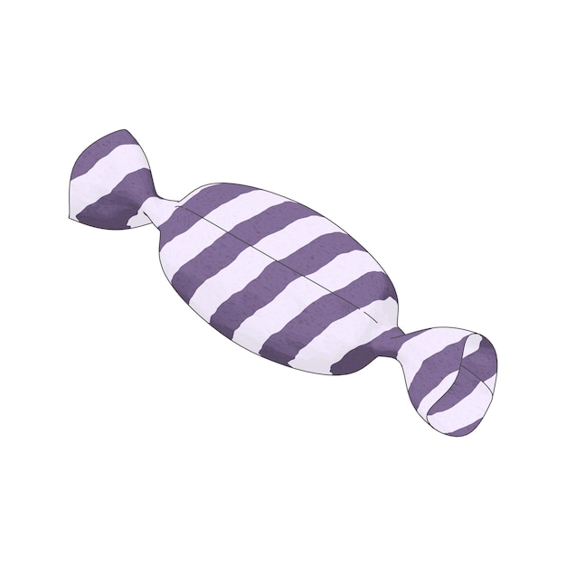 Ilustración de caramelos pintados en 3D