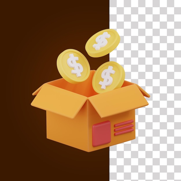 Ilustración de caridad en 3D