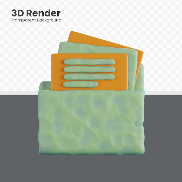 Ilustración de carpeta 3d