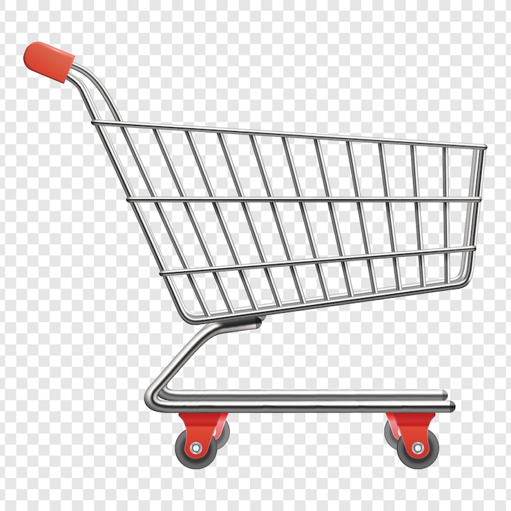 PSD ilustración del carrito de compras