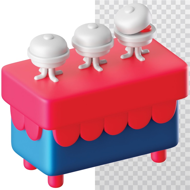 PSD ilustración de catering con icono 3d