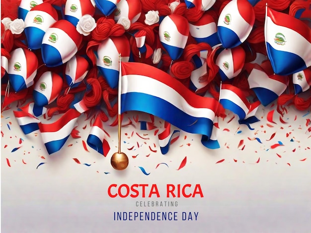 PSD ilustración para la celebración del día de la independencia de costa rica