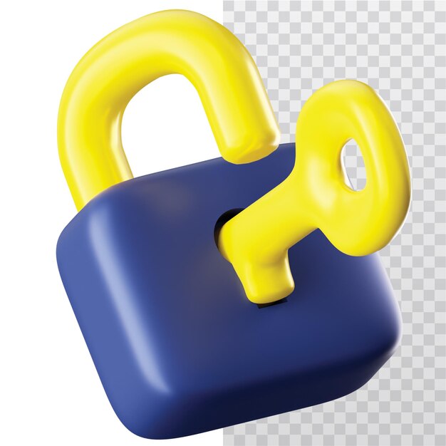 Ilustración de la clave del icono 3D
