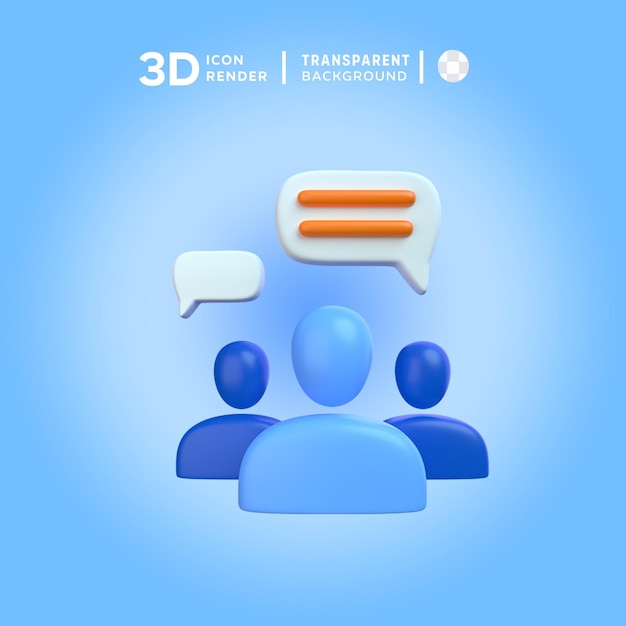 PSD ilustración de colaboración en 3d