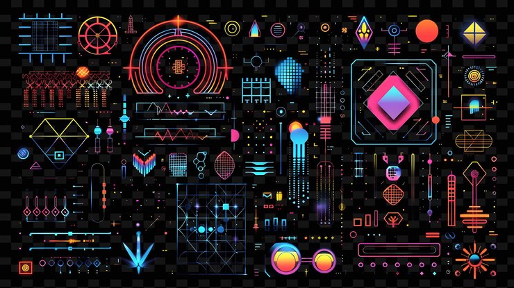 PSD una ilustración colorida de un arte digital con las palabras cita la palabra cita en él