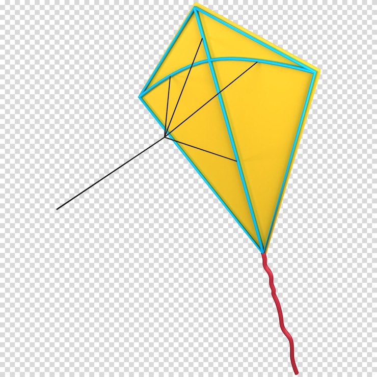 PSD ilustración de cometa 3d elemento de diseño con tema de verano renderización 3d