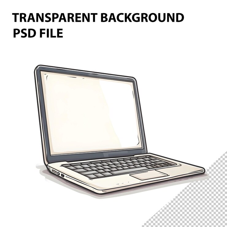 PSD ilustración de la computadora portátil