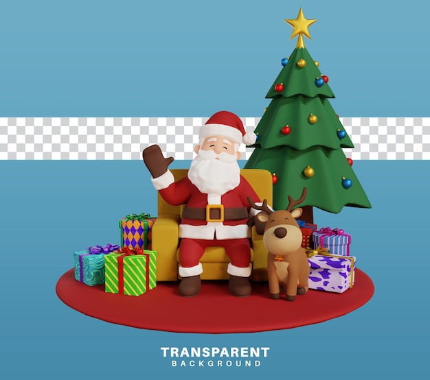 Ilustración de concepto de Navidad de render 3D