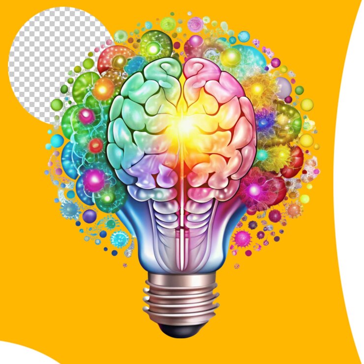 PSD ilustración del concepto de tormenta de ideas creativa