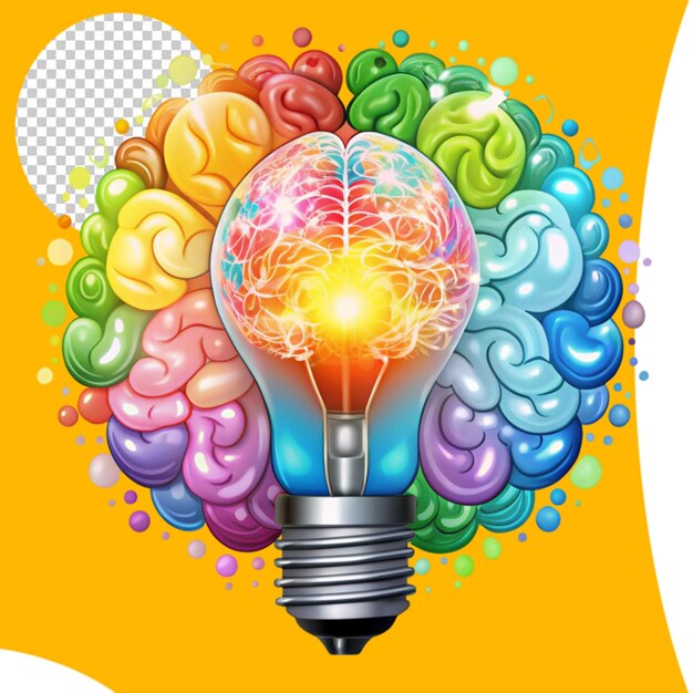 Ilustración del concepto de tormenta de ideas creativa