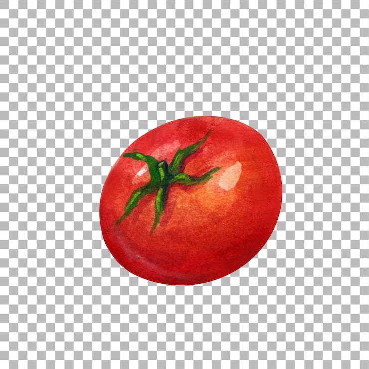PSD ilustración conceptual de tomate rojo dibujo a mano estilo de color de agua adecuado para su proyecto de elemento