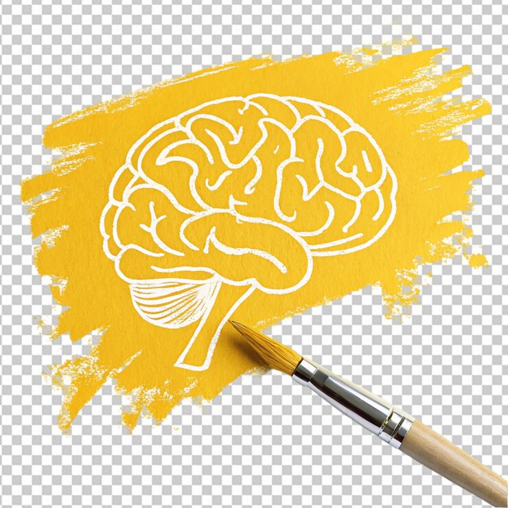 Ilustración del contorno del cerebro