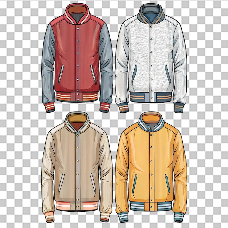 PSD ilustración de contorno de chaqueta dibujada a mano