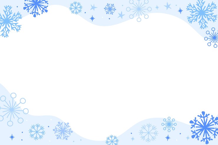 PSD ilustración de copos de nieve azules aislados