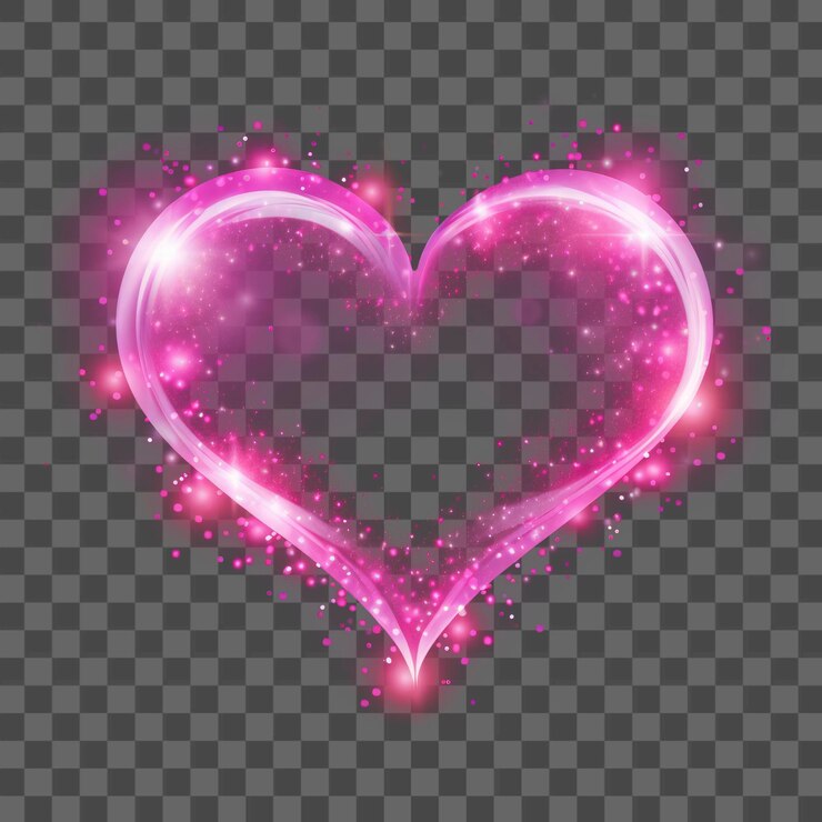 PSD ilustración de un corazón rosado brillante de png