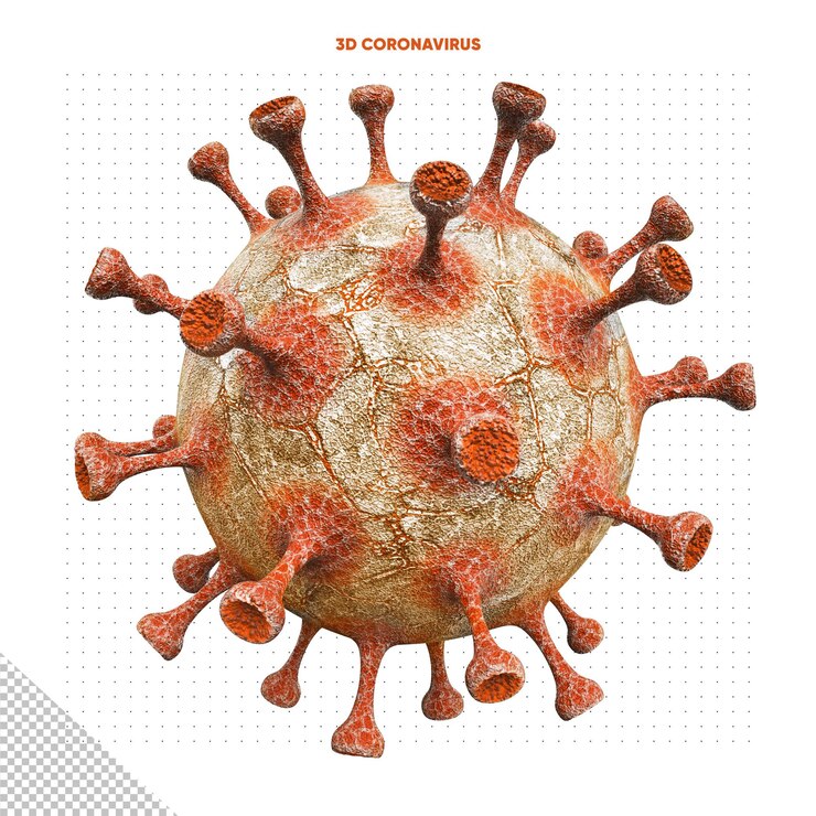 PSD ilustración de coronavirus
