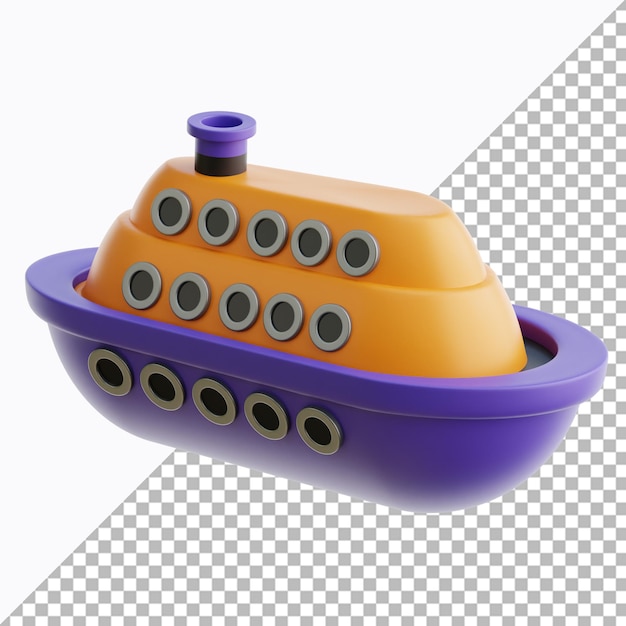 Ilustración de un crucero en 3d