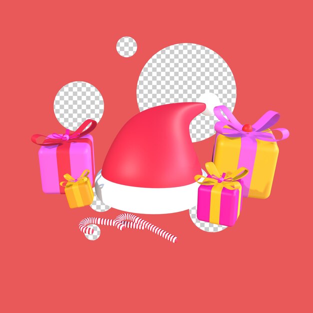 PSD ilustración de la cubierta de cabeza de regalo de objeto 3d