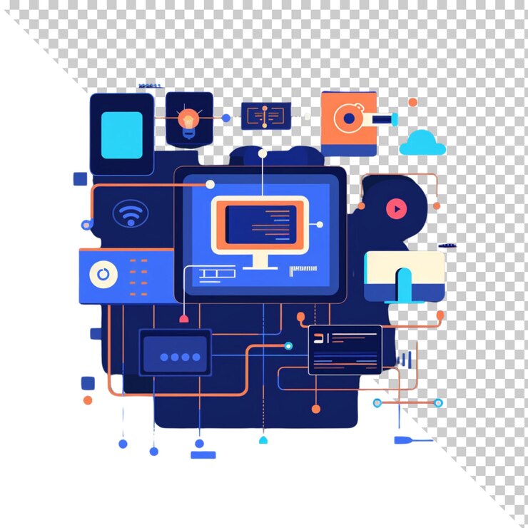 PSD ilustración de datos aislados en un fondo transparente