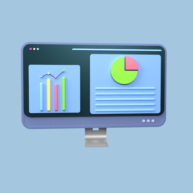 Ilustración de datos de análisis 3D.