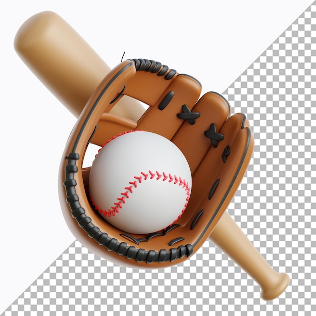 Ilustración de deportes de béisbol en 3D