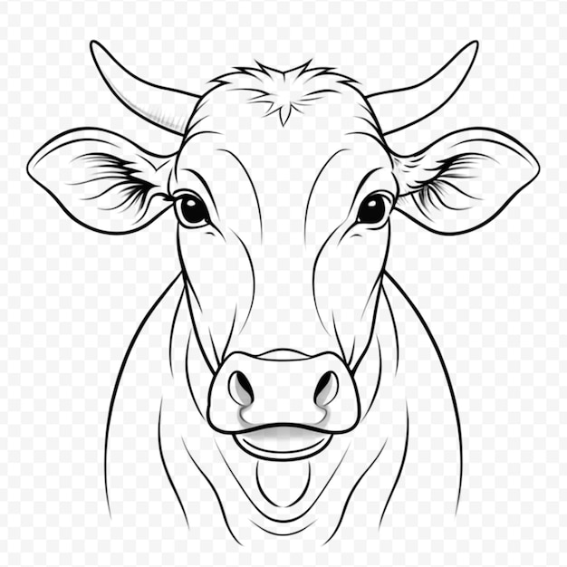 Ilustración detallada de la línea de animales en un fondo transparente
