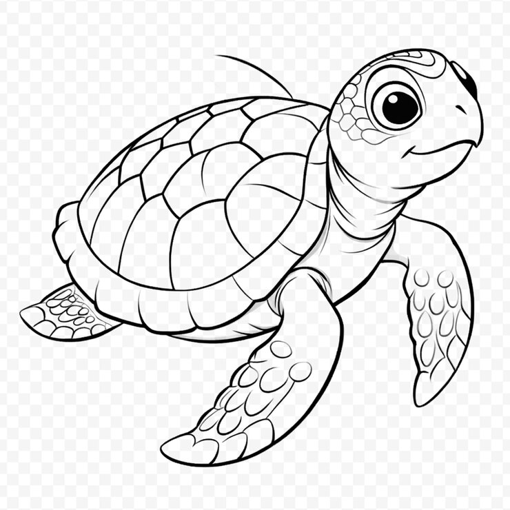 PSD ilustración detallada de la línea de animales en un fondo transparente