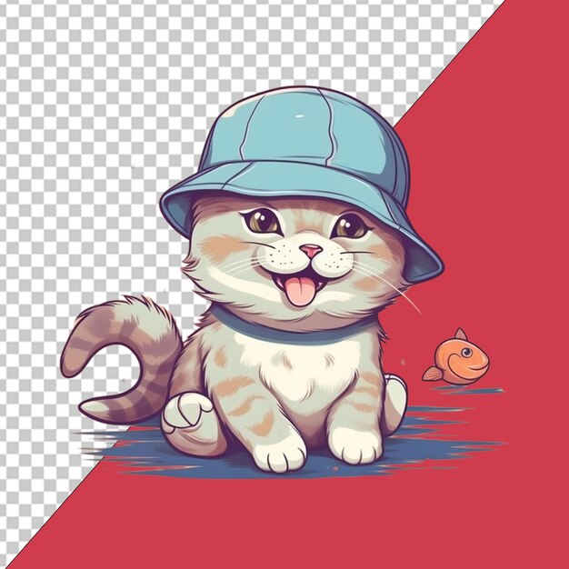 PSD ilustración del día internacional del gato