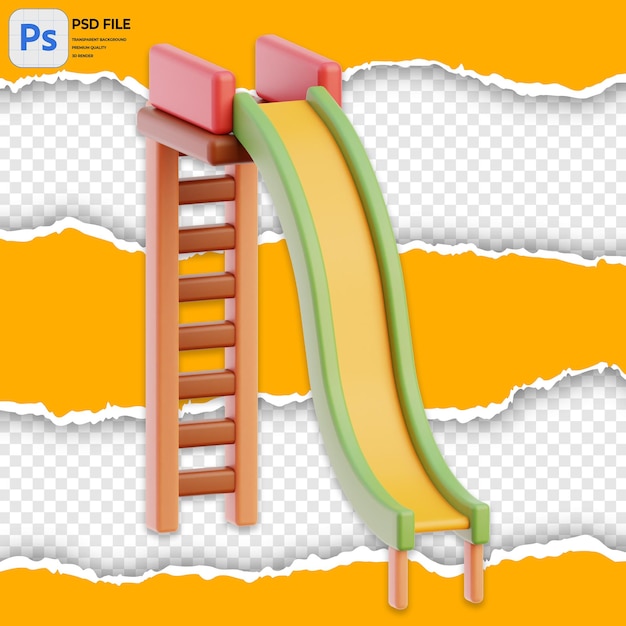 PSD ilustración de diapositivas 3d render icon aislado png
