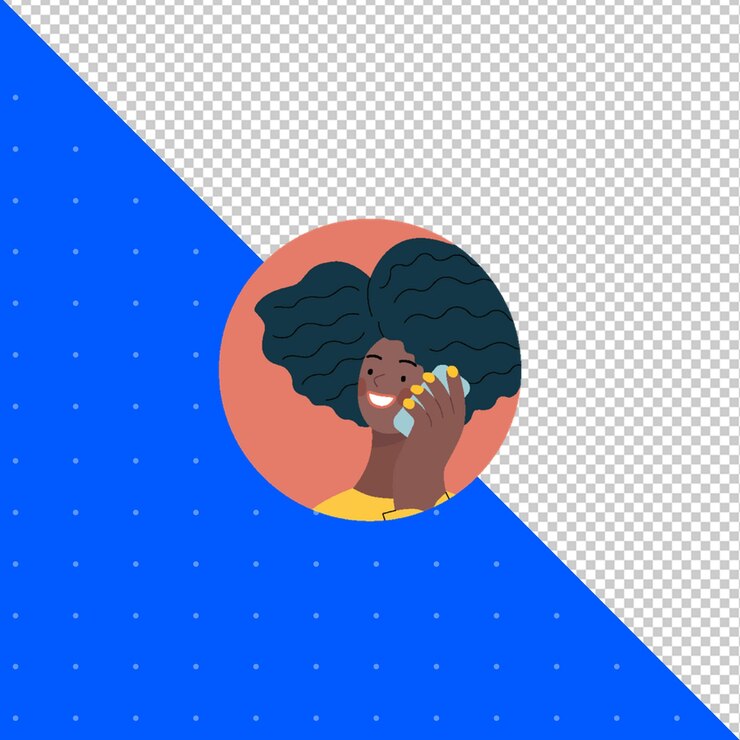 PSD ilustración dibujada a mano vector plano de humano para avatares y proyectos de perfil png transparente bg
