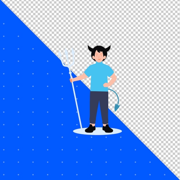 Ilustración dibujada a mano Vector plano de Humano para Avatares y Proyectos de Perfil PNG Transparente BG
