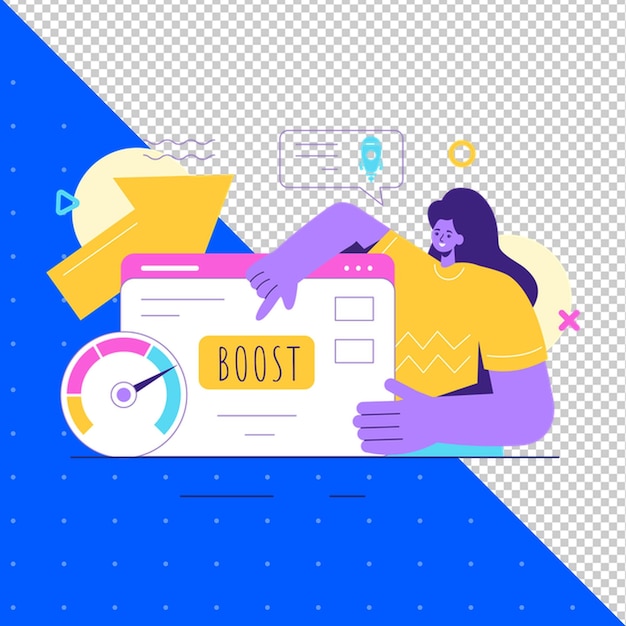 Ilustración dibujada a mano Vector plano para trabajo Oficina Negocios y proyectos Fondo transparente PNG