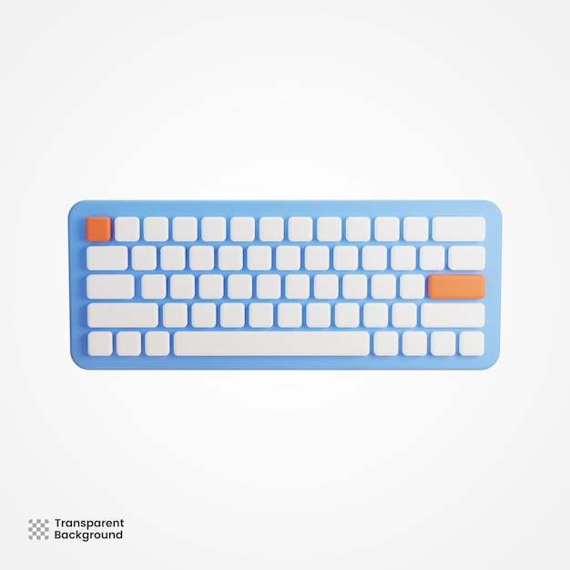 PSD ilustración de dibujos animados 3d de teclado